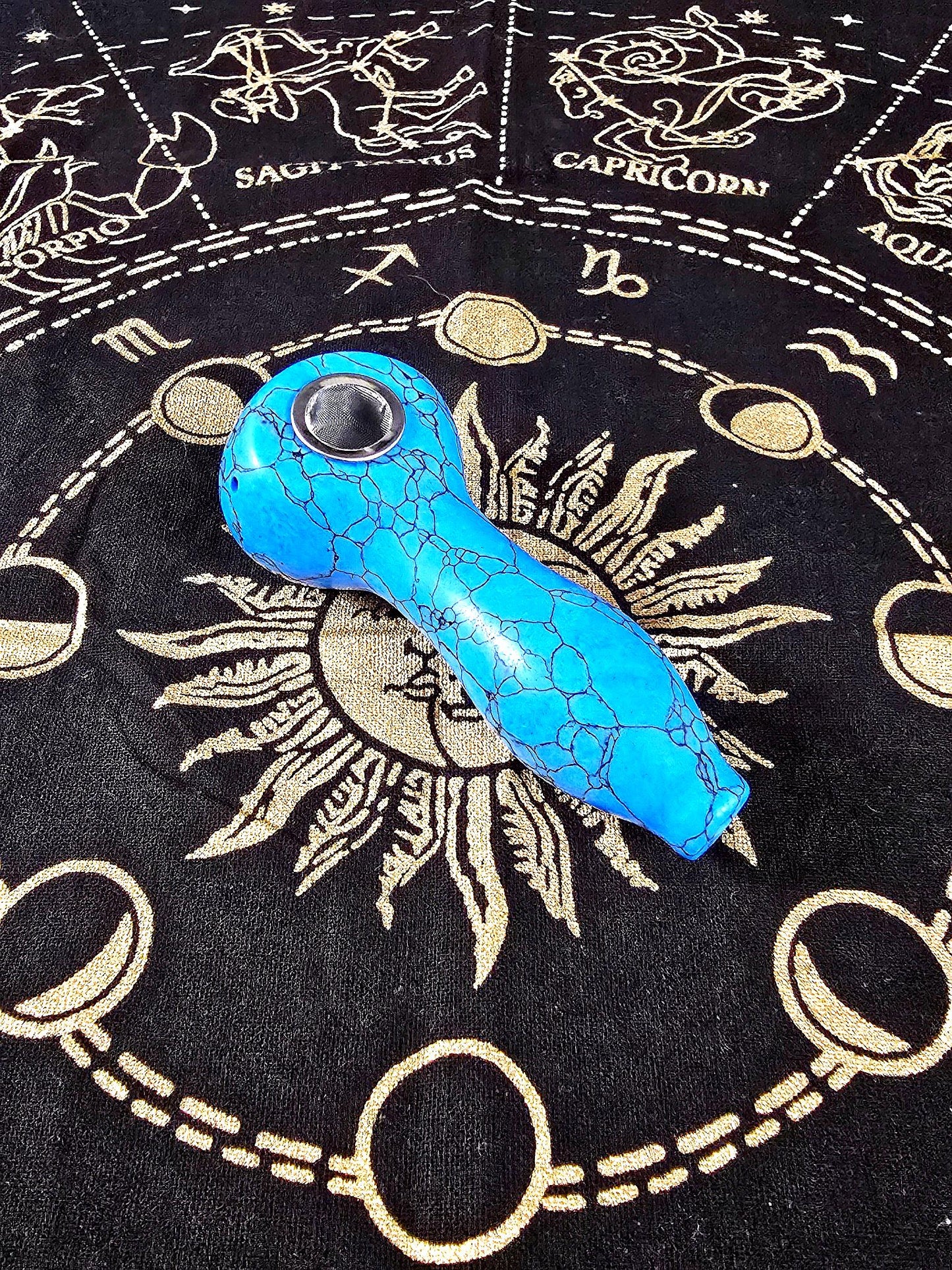 Blue Turquoise Gemstone Spoon