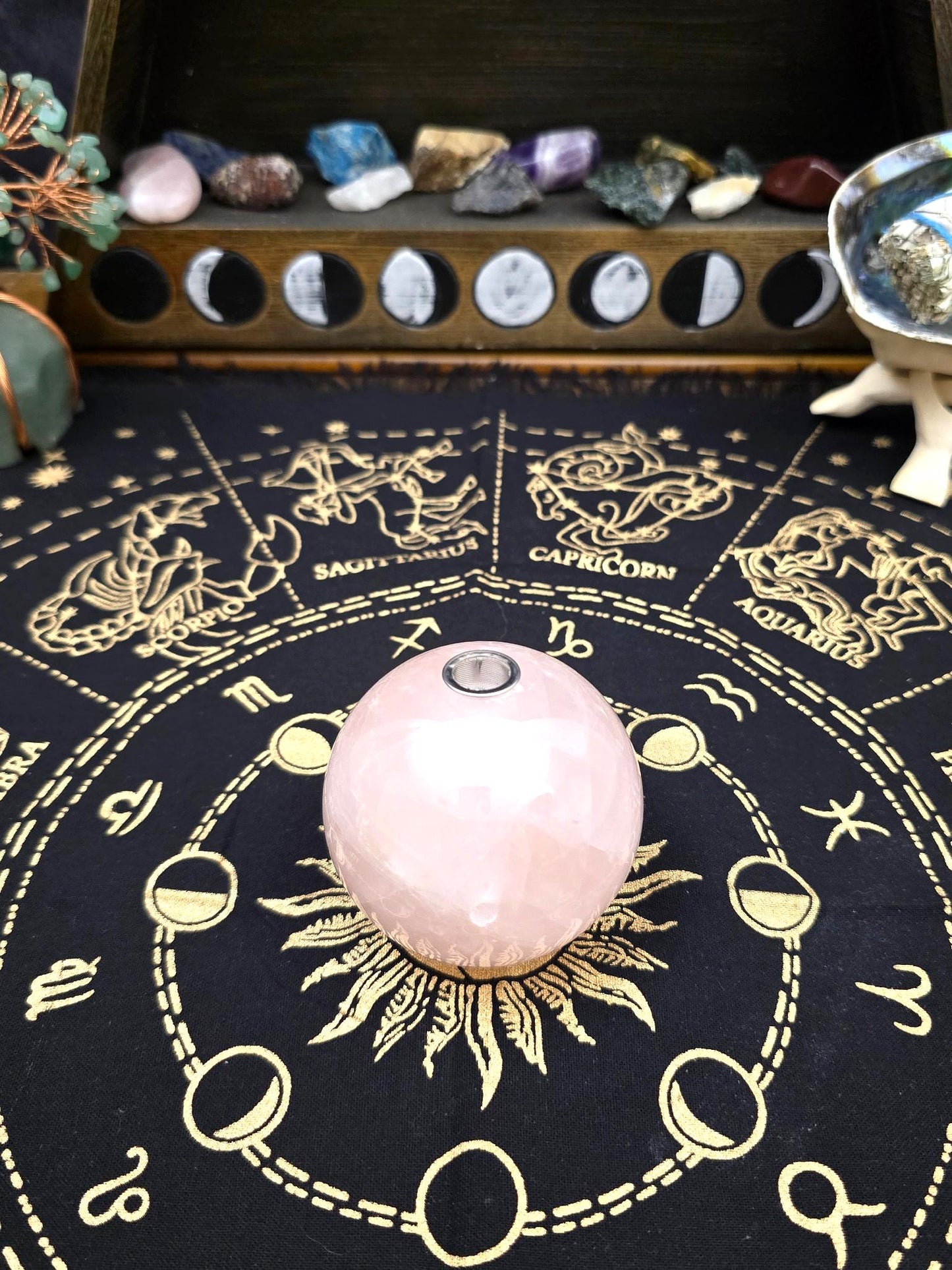 Rose Quartz Globe Gemstone Globe