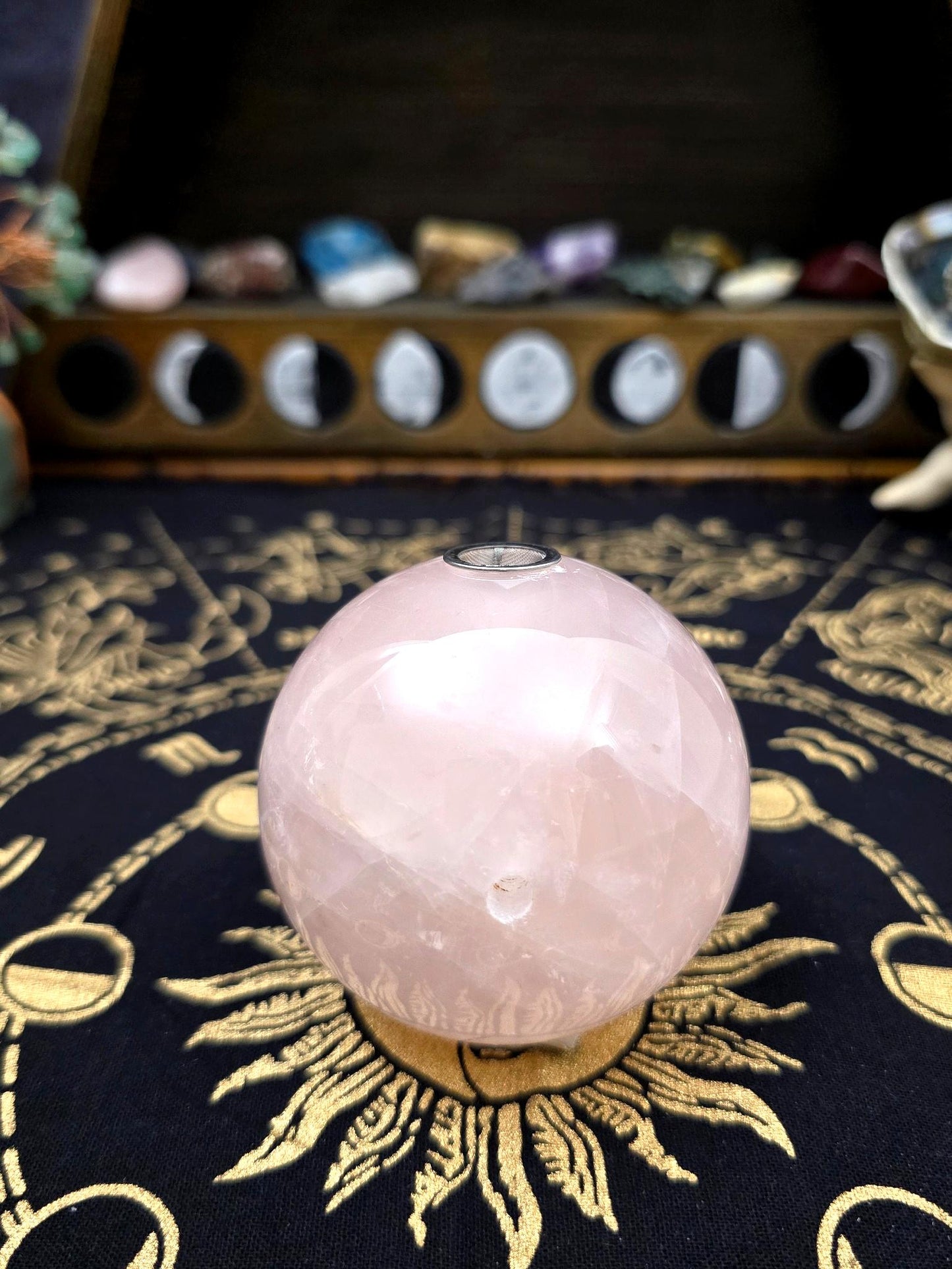 Rose Quartz Globe Gemstone Globe