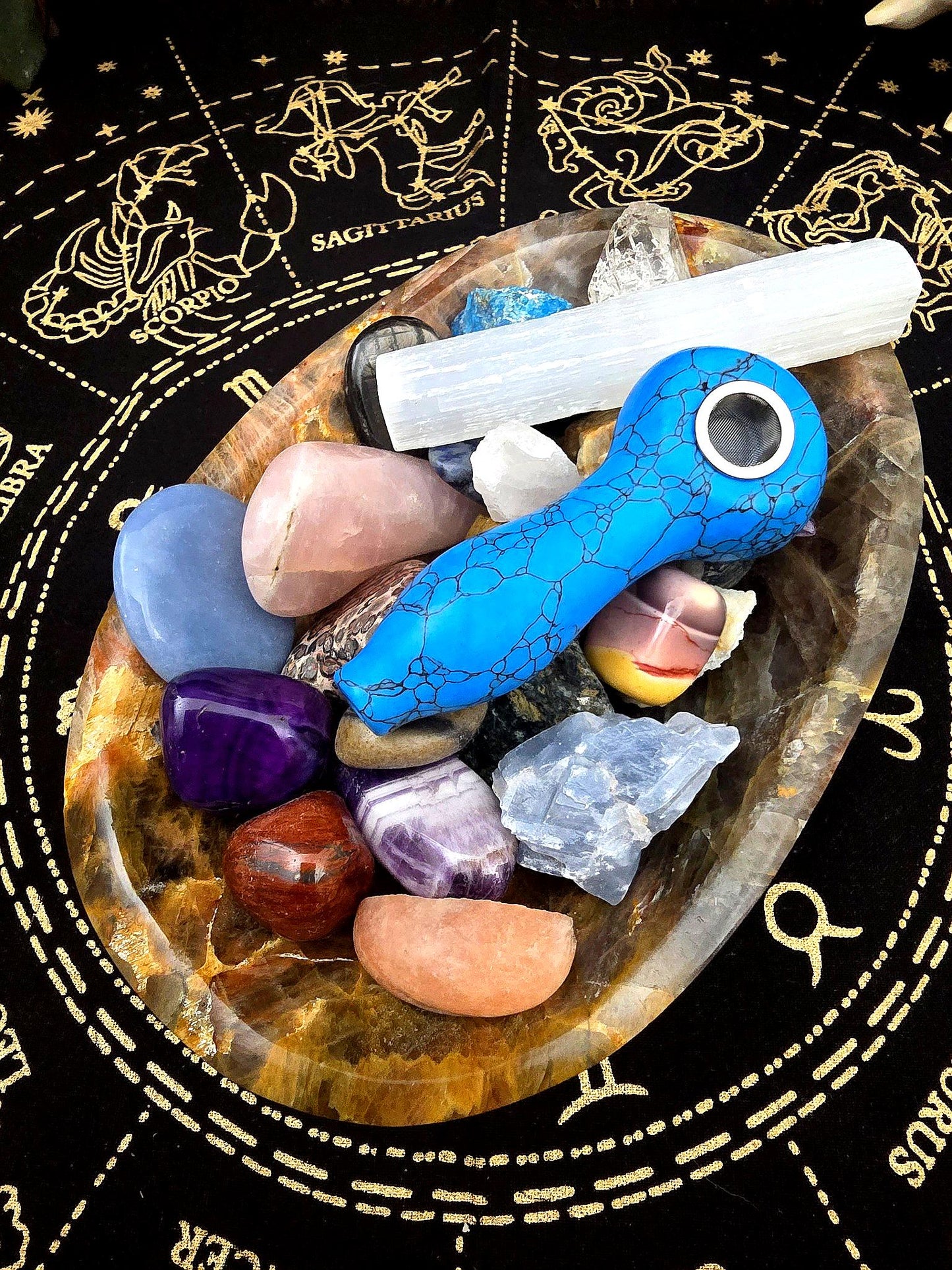 Blue Turquoise Gemstone Spoon