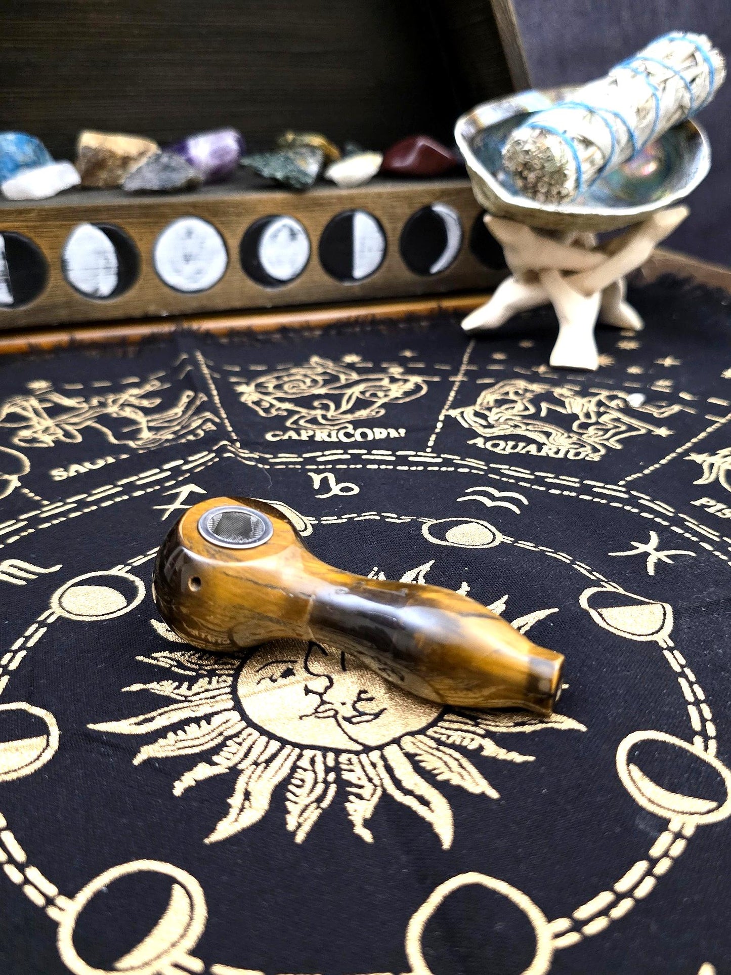 Tiger's Eye Gemstone Spoon