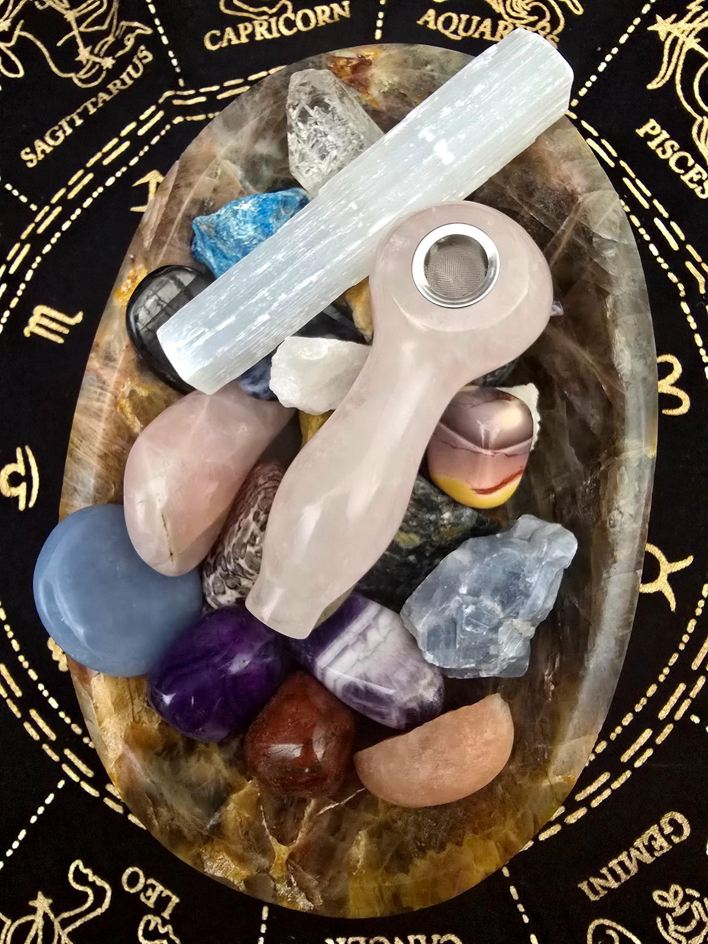 Rose Quartz Gemstone Spoon