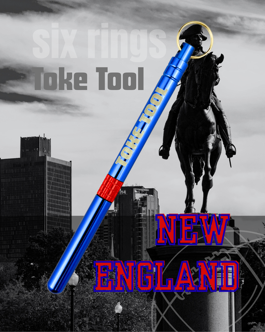 New England Football Edition Toke Tool - Pick, Pack, Scoop - All-in-One Keychain Accessory