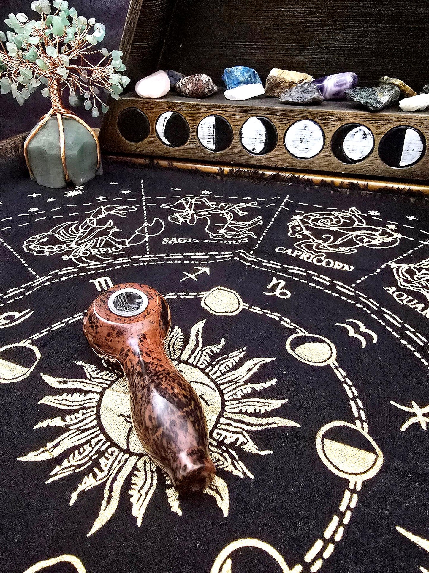 Red Obsidian Gemstone Spoon