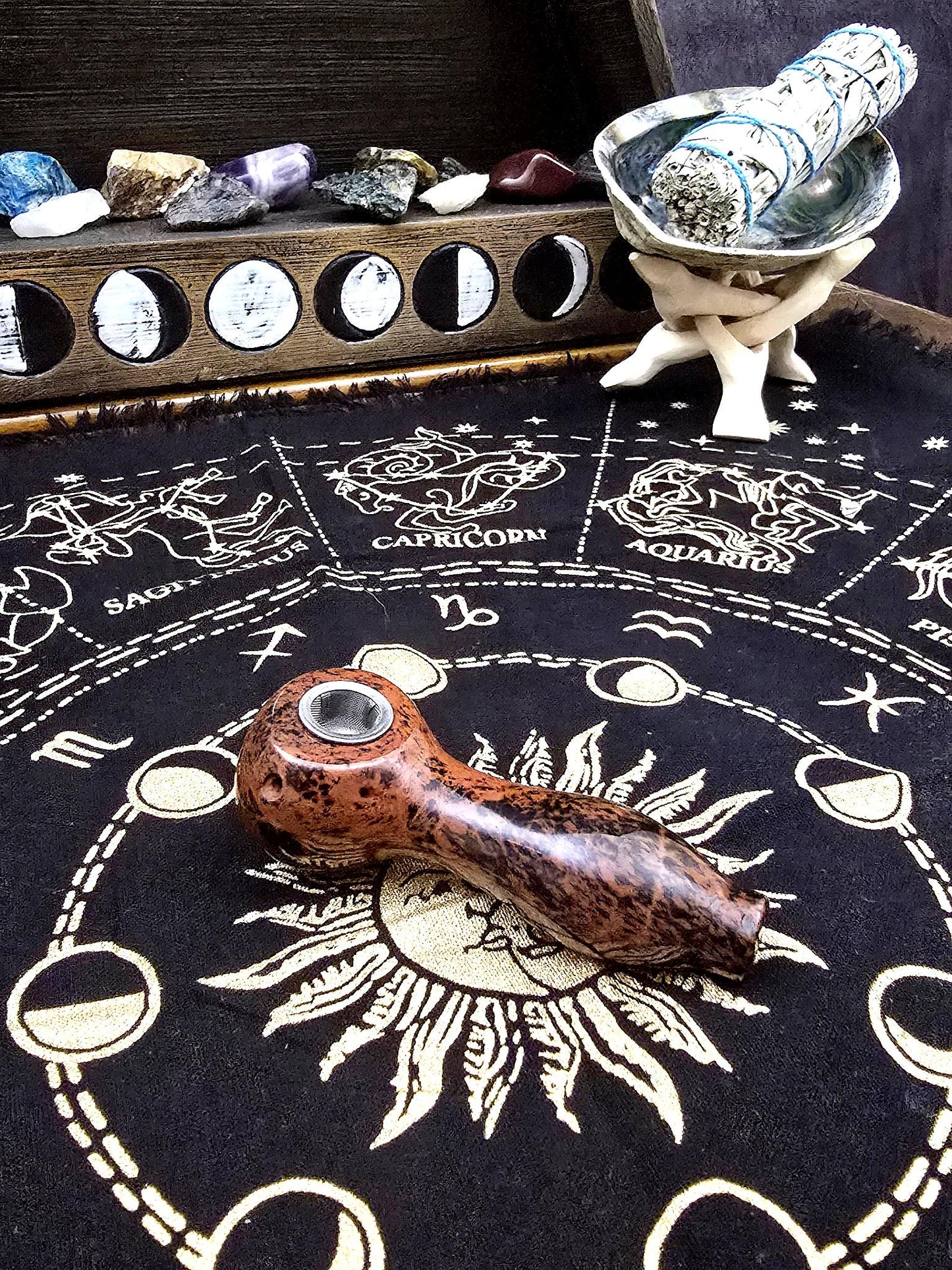 Red Obsidian Gemstone Spoon