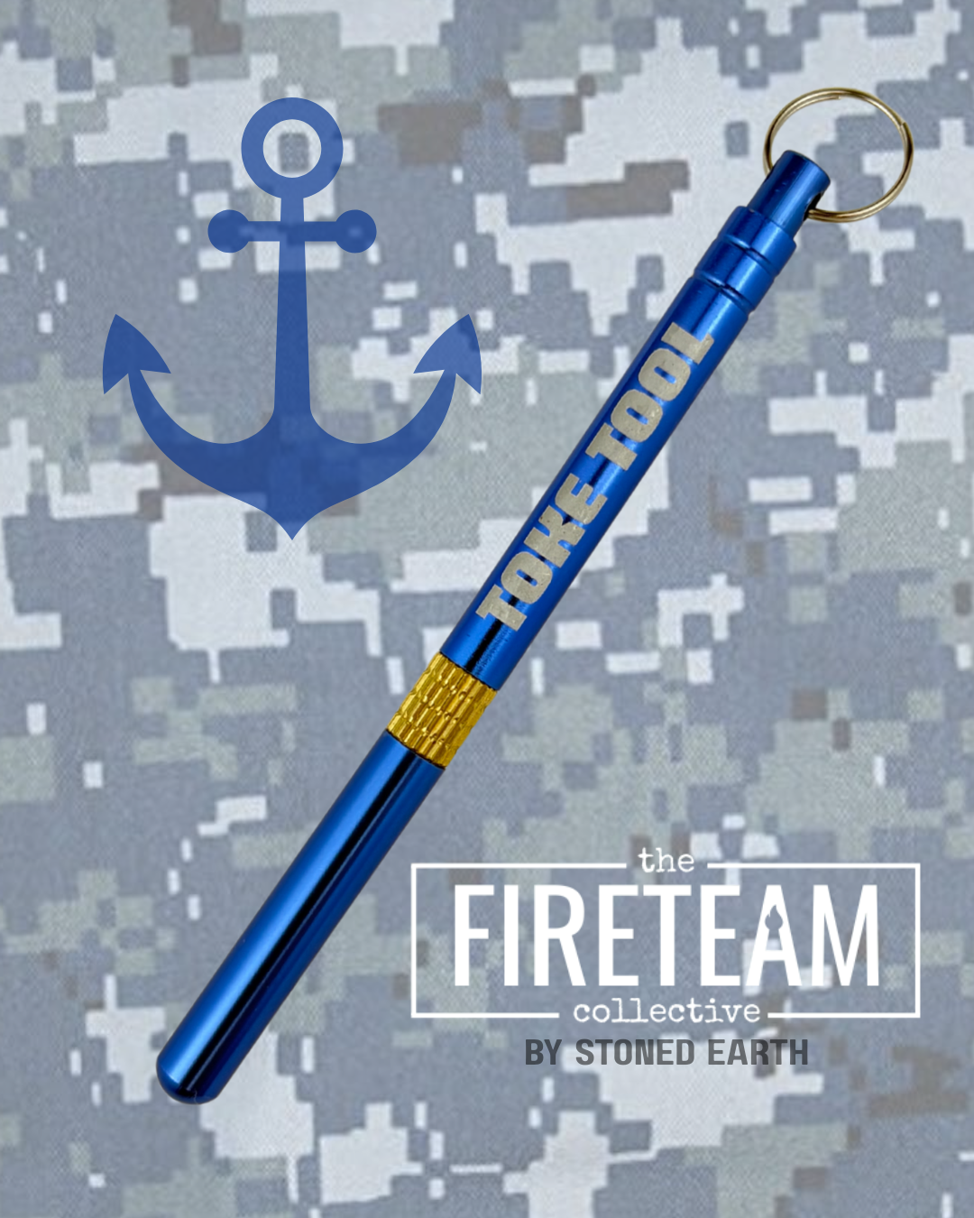 Navy Edition Toke Tool - Pick, Pack, Scoop - All-in-One Keychain Accessory