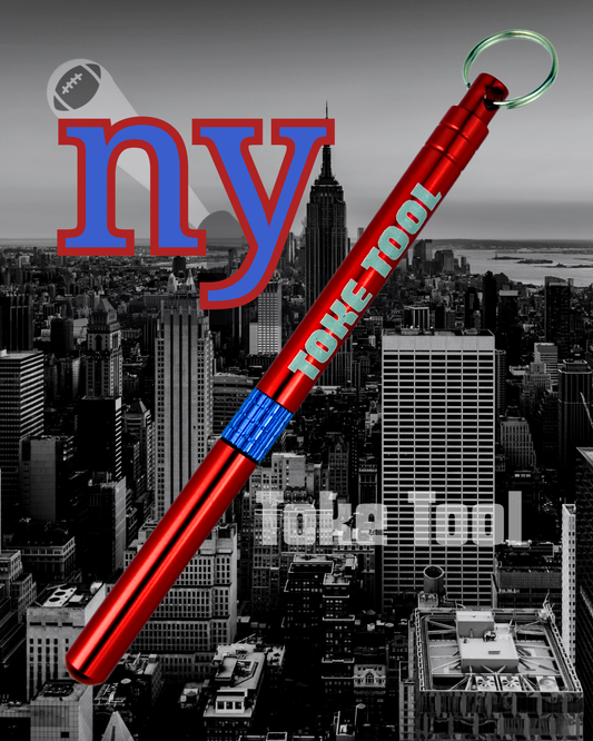 New York Football Edition Toke Tool - Pick, Pack, Scoop - All-in-One Keychain Accessory