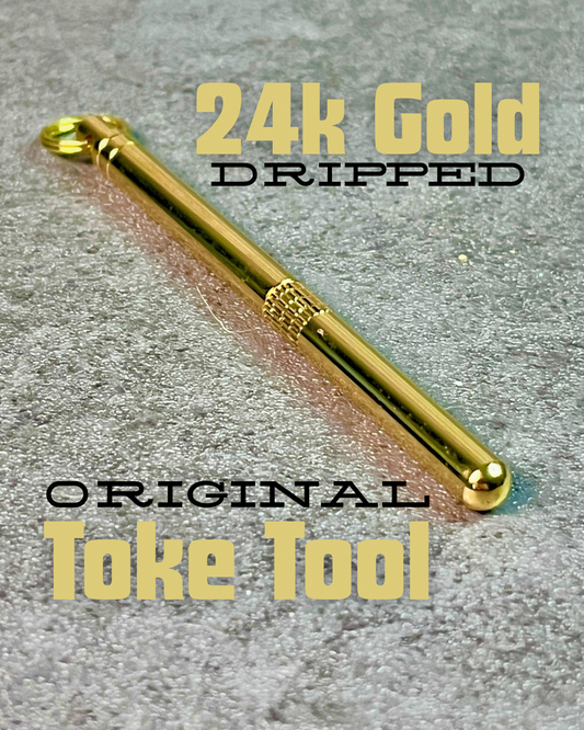 24k Gold Edition Toke Tool - Pick, Pack, Scoop - All-in-One Keychain Accessory