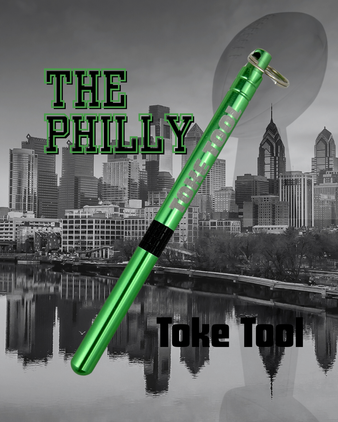 Philadelphia Football Edition Toke Tool - Pick, Pack, Scoop - All-in-One Keychain Accessory