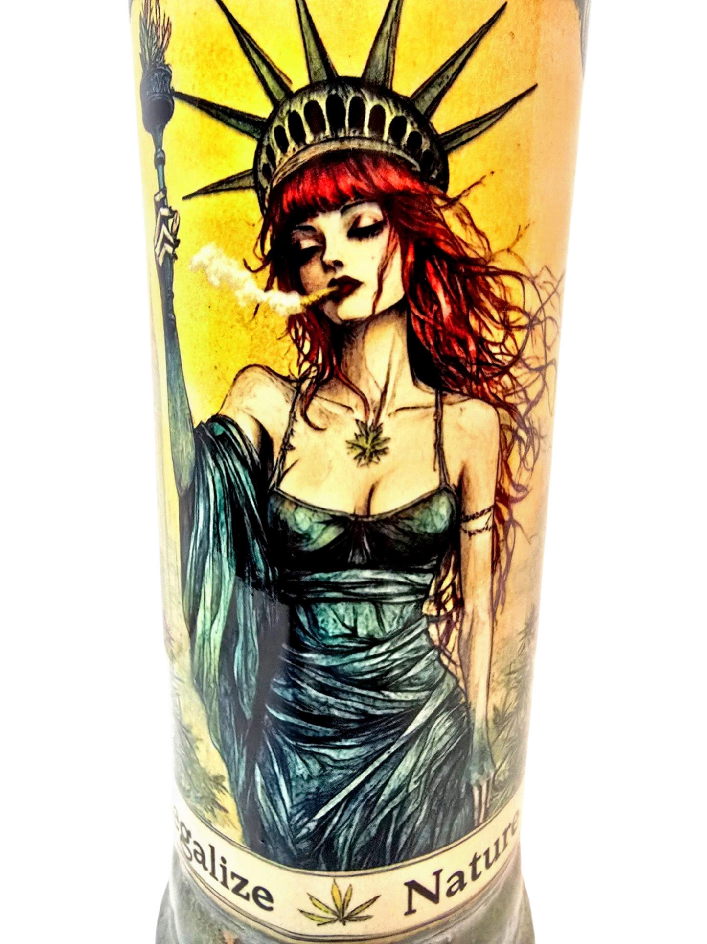 Green Legalize Nature Ceramic Bong - Lady Liberty Stoned Earth x Berkshire