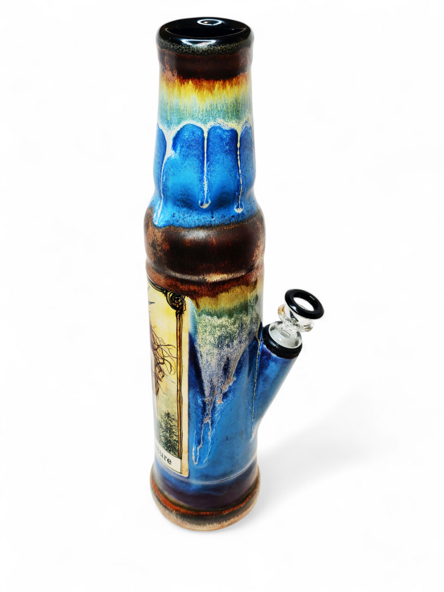 Blue Legalize Nature Ceramic Bong - Lady Liberty Stoned Earth x BerkshireBongs
