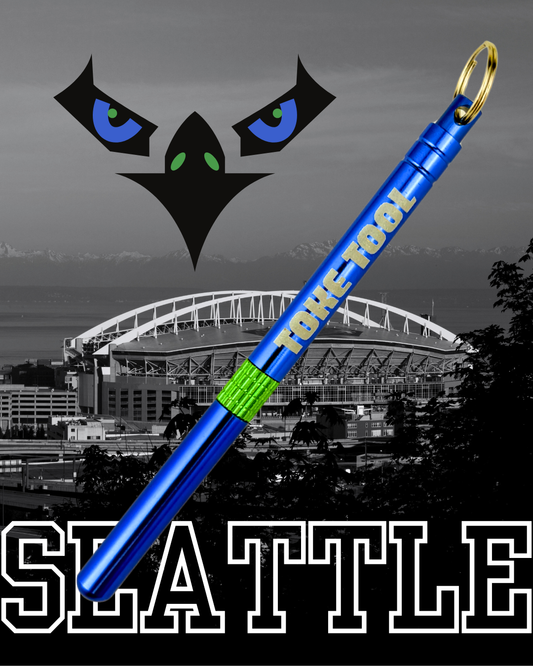 Seattle Football Edition Toke Tool - Pick, Pack, Scoop - All-in-One Keychain Accessory