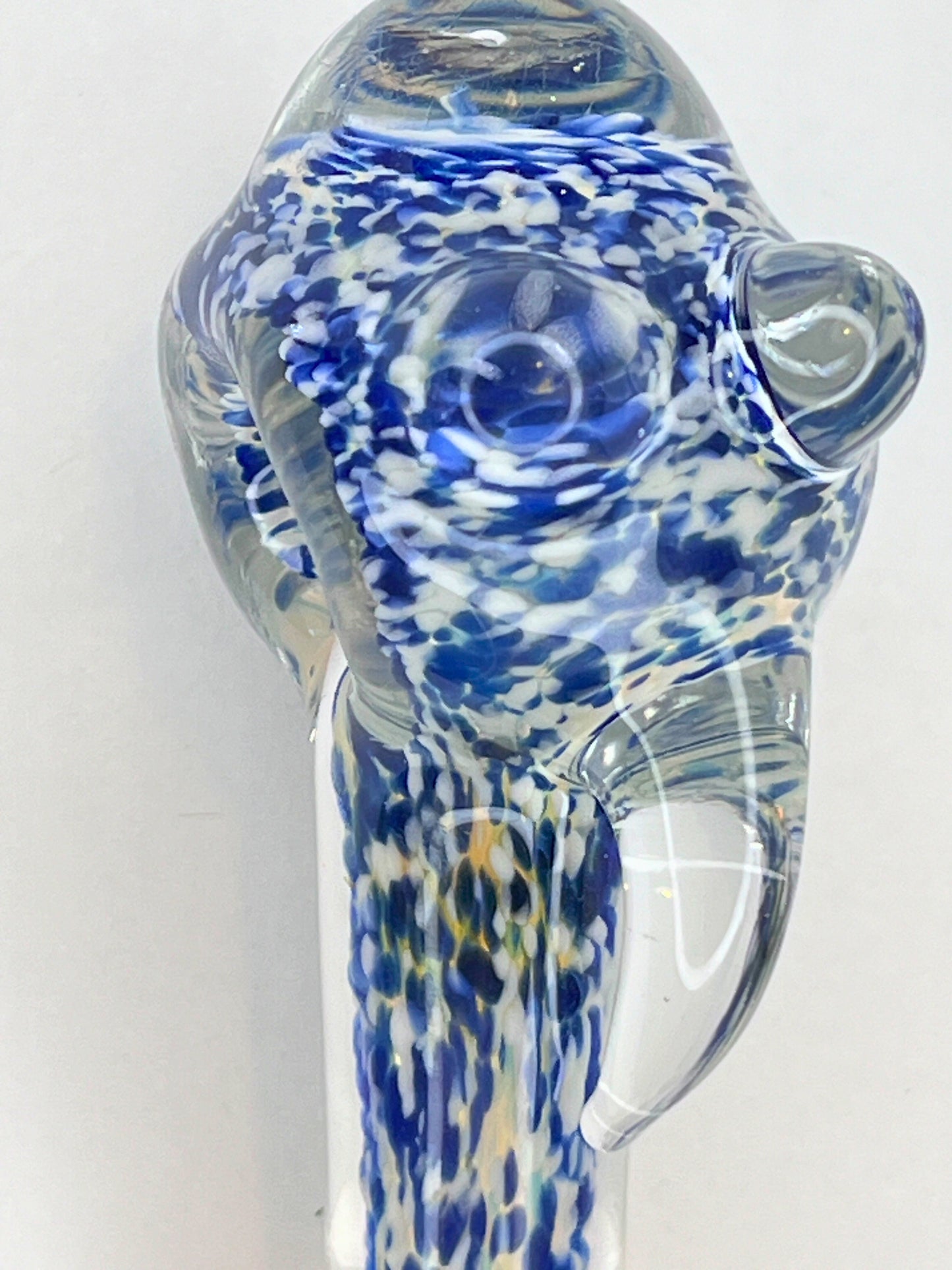 4.25" Custom Artist-Blown Glass Spoon w Horn