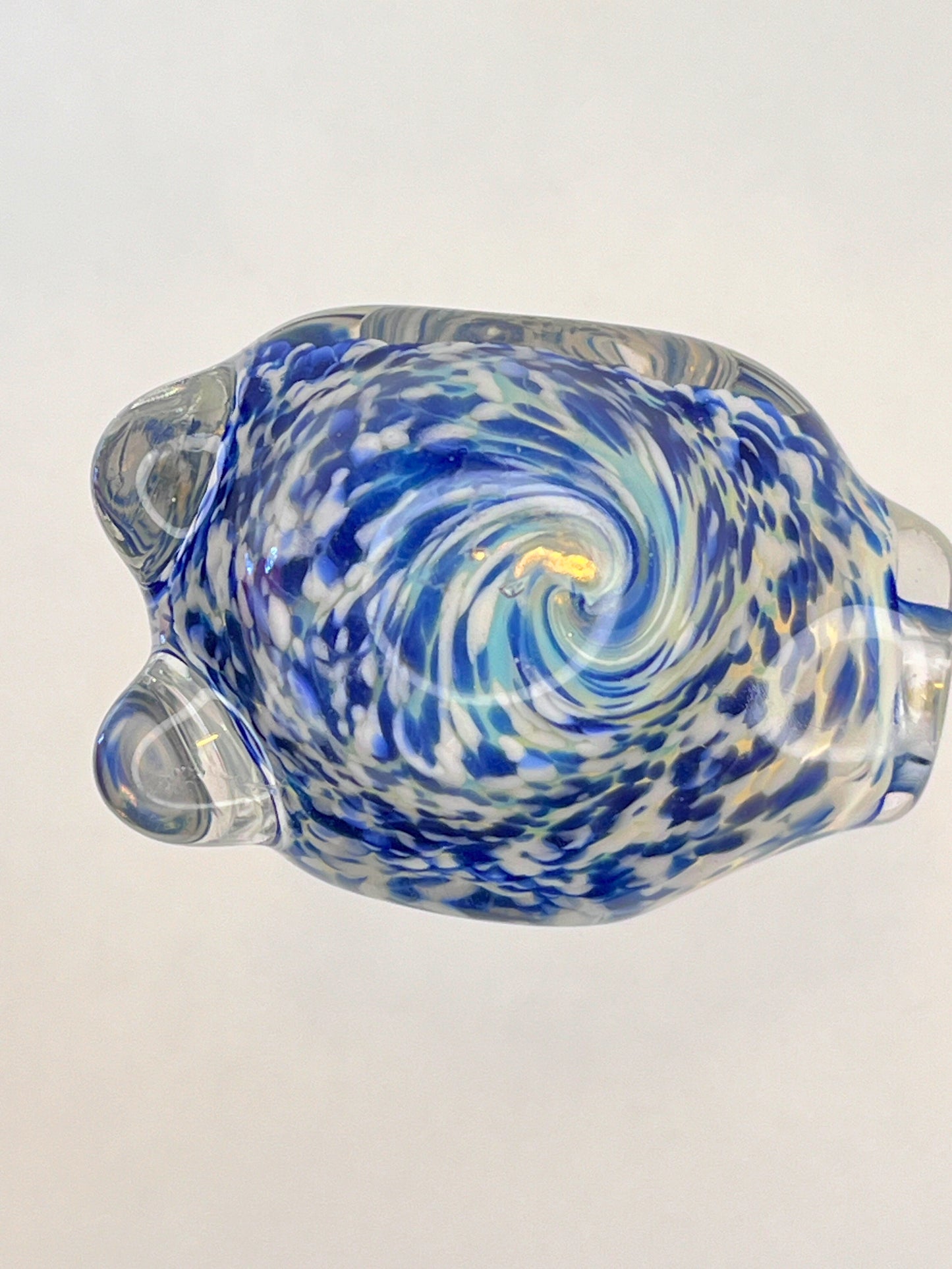 4.25" Custom Artist-Blown Glass Spoon w Horn