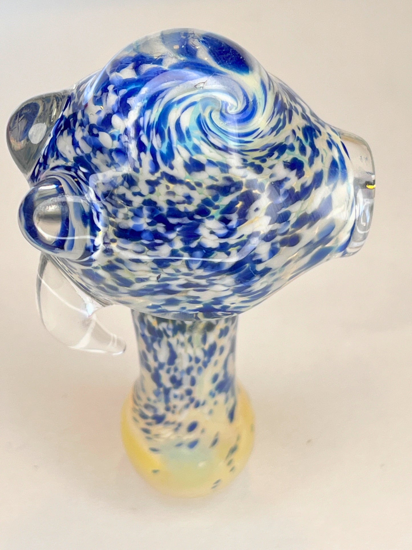 4.25" Custom Artist-Blown Glass Spoon w Horn