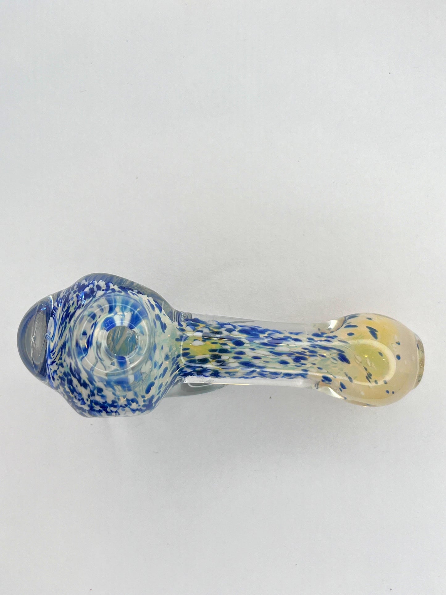 4.25" Custom Artist-Blown Glass Spoon w Horn