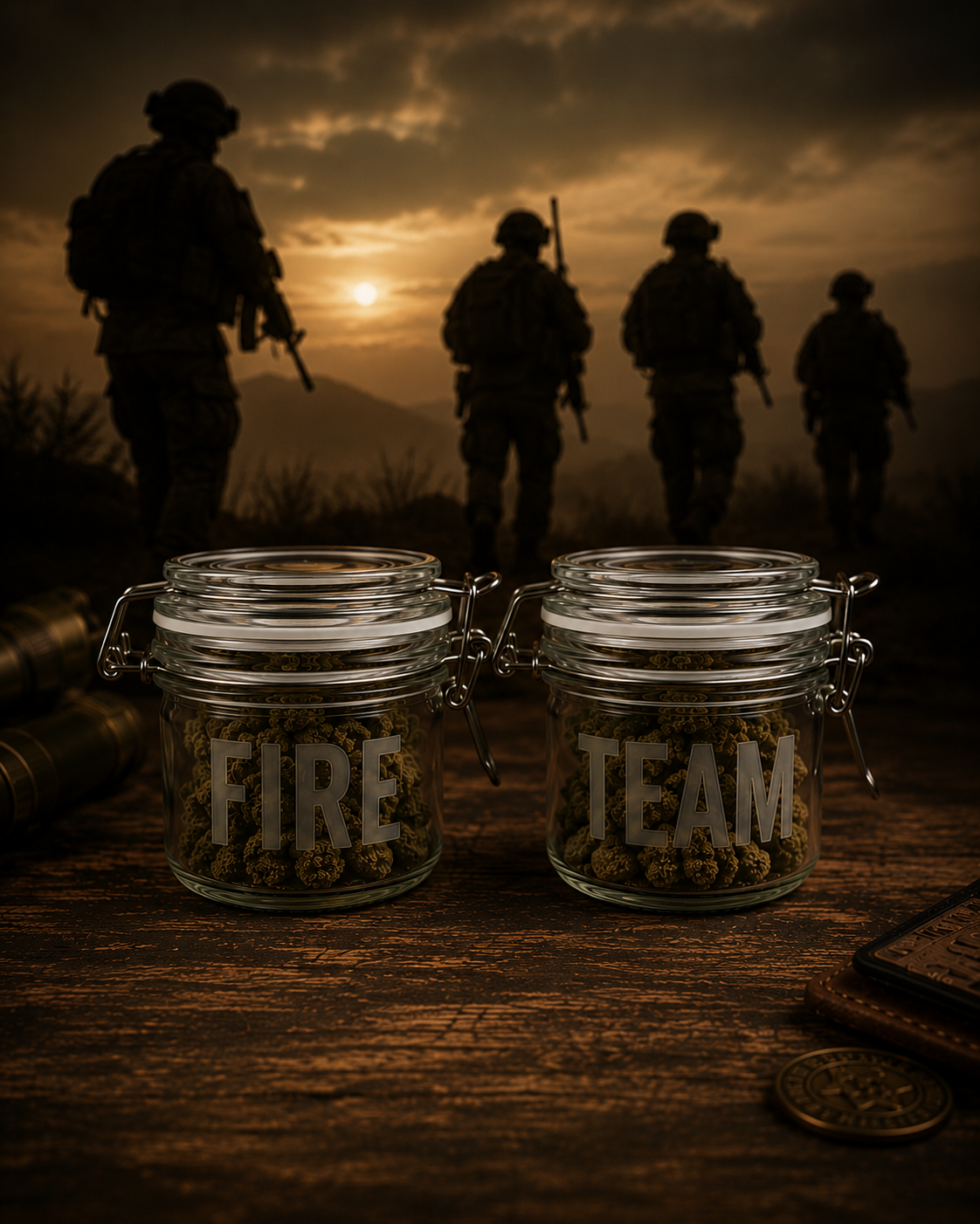 2-pc Fire-Team Stash Jar Set, 7oz