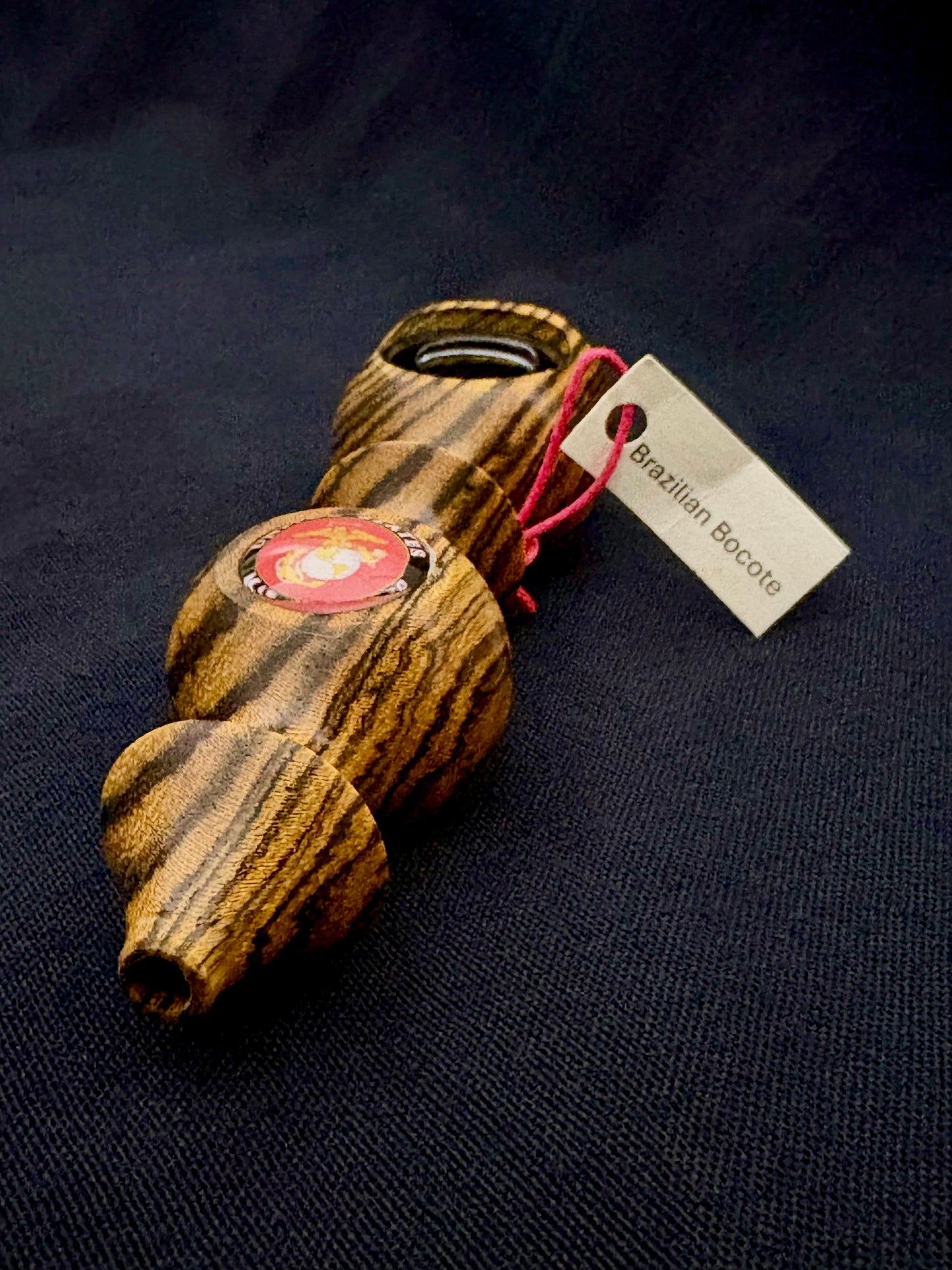 Marine Corps Edition -  5.5" Handcrafted Brazilian Bocote Wood Piece - The Fireteam Collective
