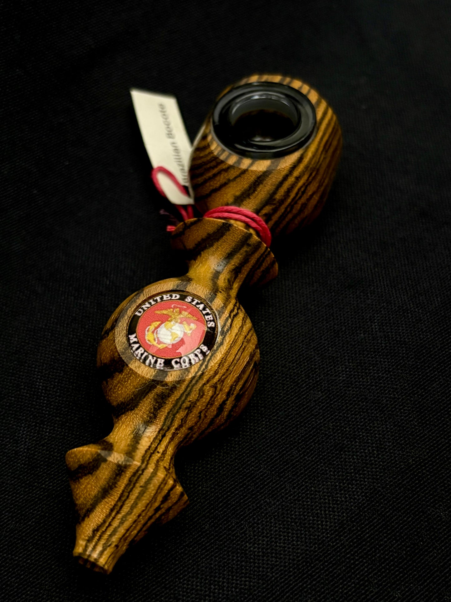Marine Corps Edition -  5.5" Handcrafted Brazilian Bocote Wood Piece - The Fireteam Collective