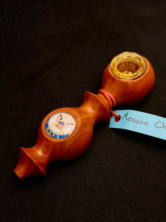 Navy Edition -  5.5" Handcrafted Chakte Viga Wood Piece - The Fireteam Collective