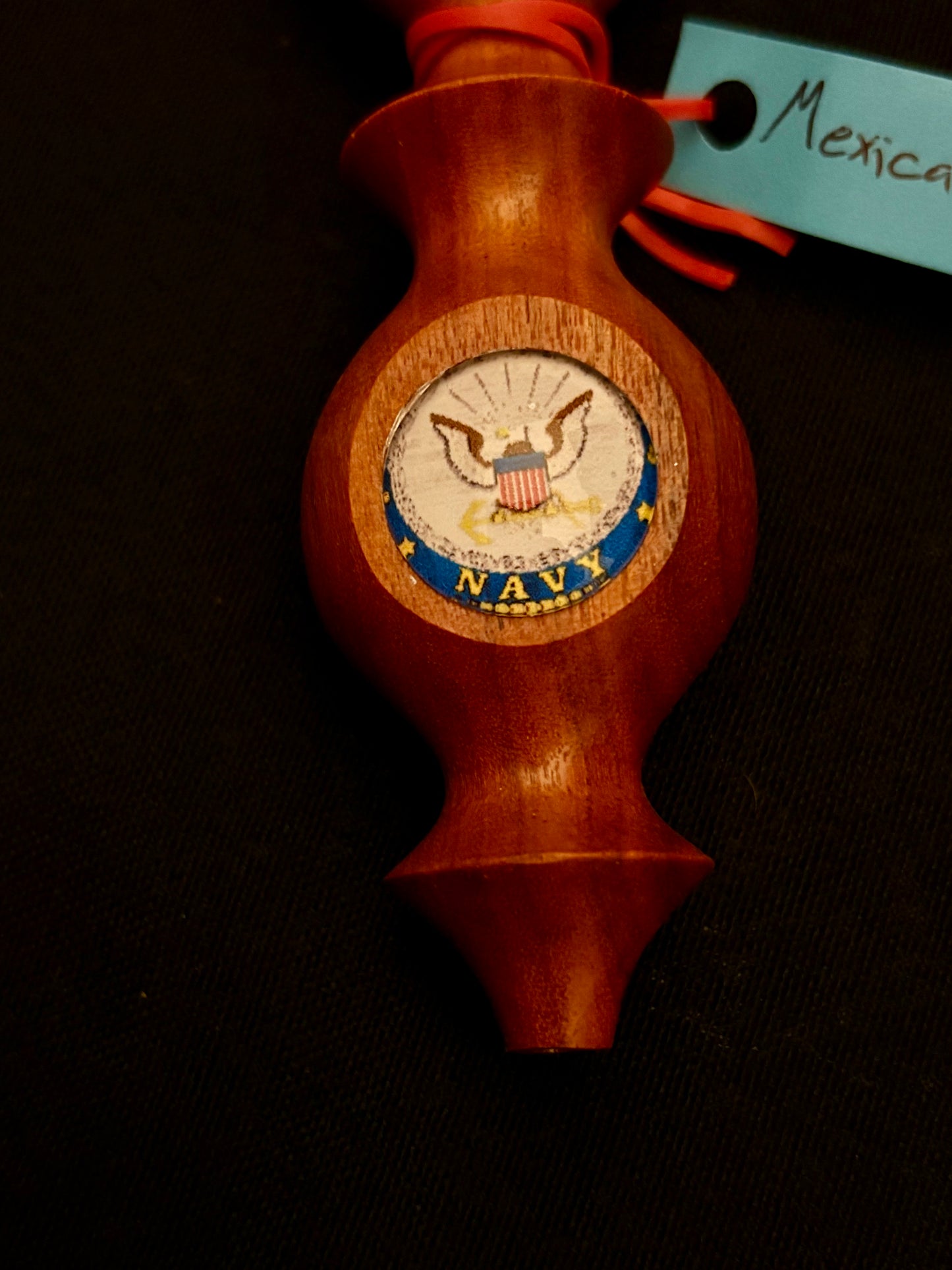 Navy Edition -  5.5" Handcrafted Chakte Viga Wood Piece - The Fireteam Collective