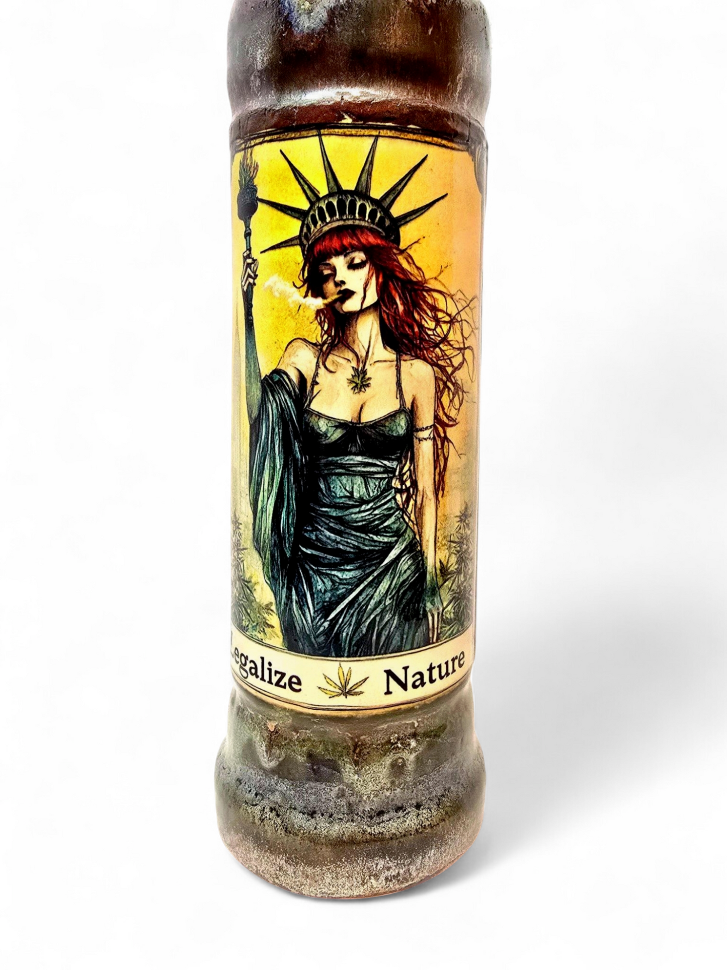 Green Legalize Nature Ceramic Bong - Lady Liberty Stoned Earth x Berkshire Bongs