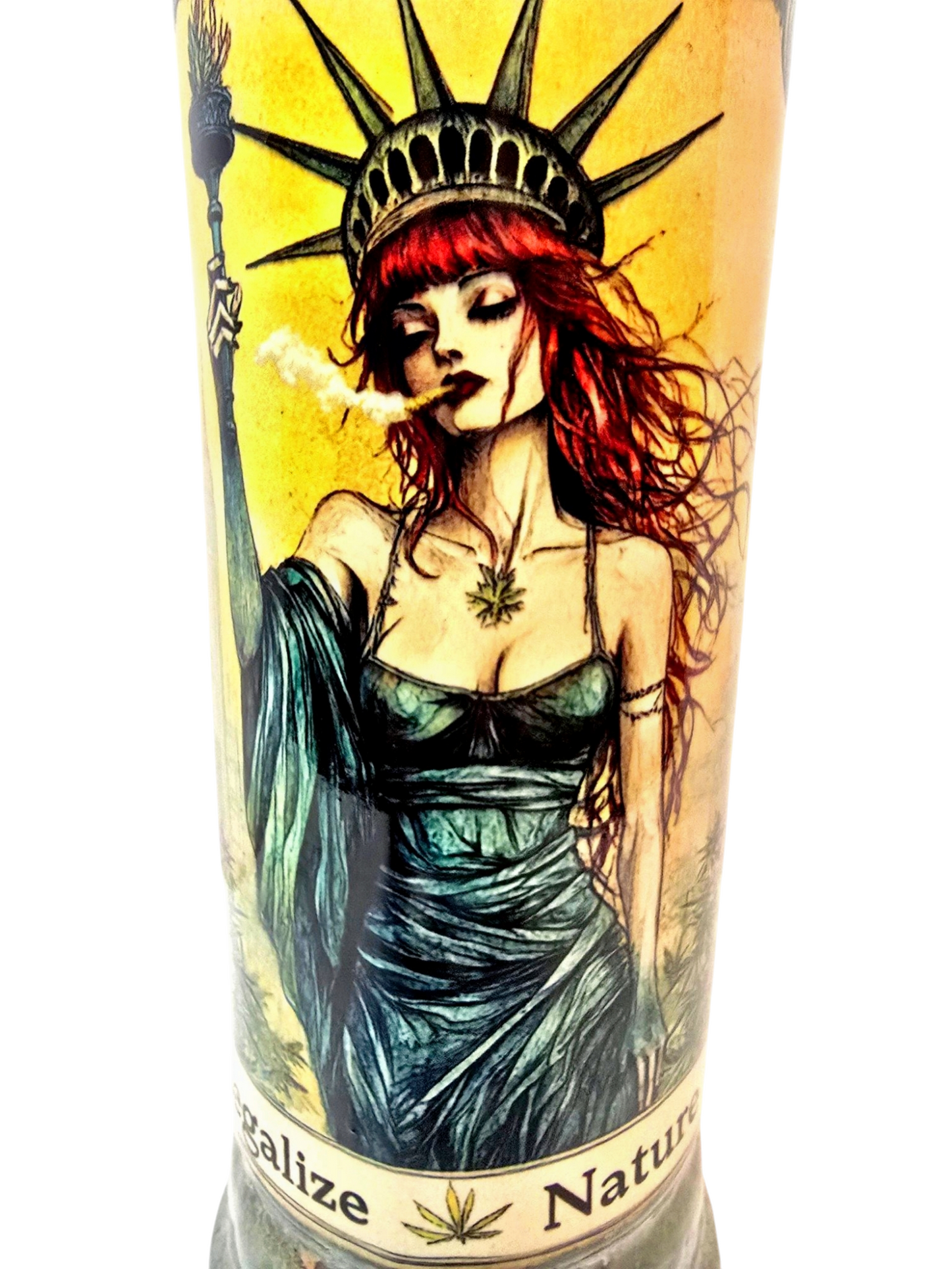 Green Legalize Nature Ceramic Bong - Lady Liberty Stoned Earth x Berkshire Bongs