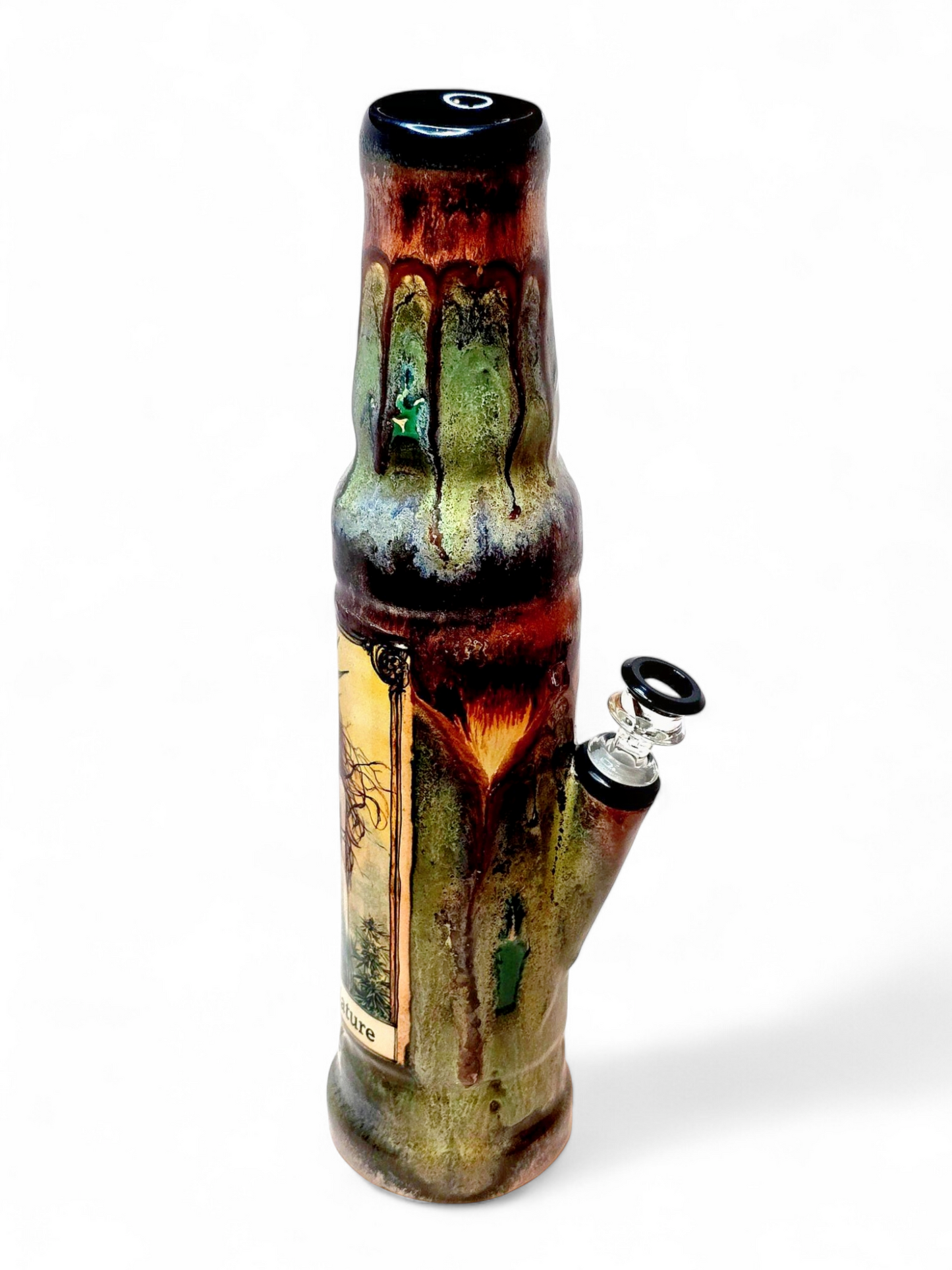 Green Legalize Nature Ceramic Bong - Lady Liberty Stoned Earth x Berkshire Bongs