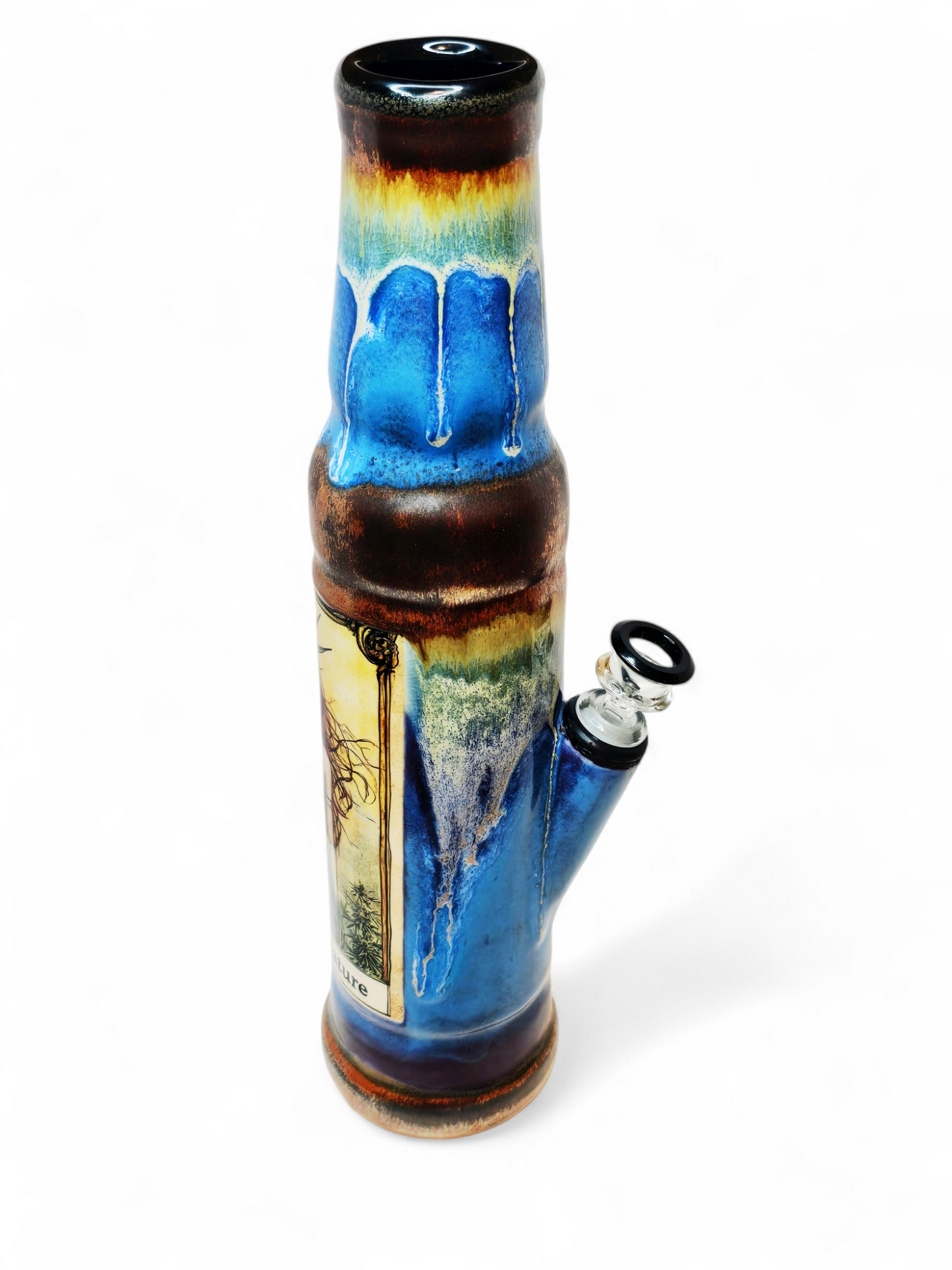 Blue Legalize Nature Ceramic Bong - Lady Liberty Stoned Earth x Berkshire Bongs