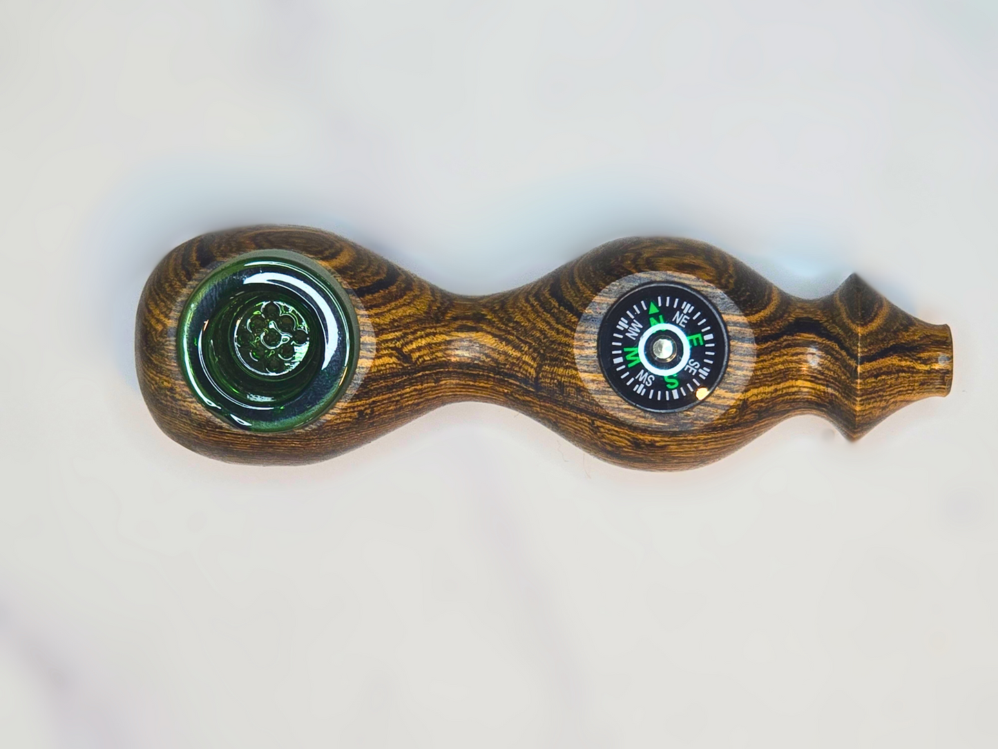 Brazilian Bocote Wooden Compass Pipe