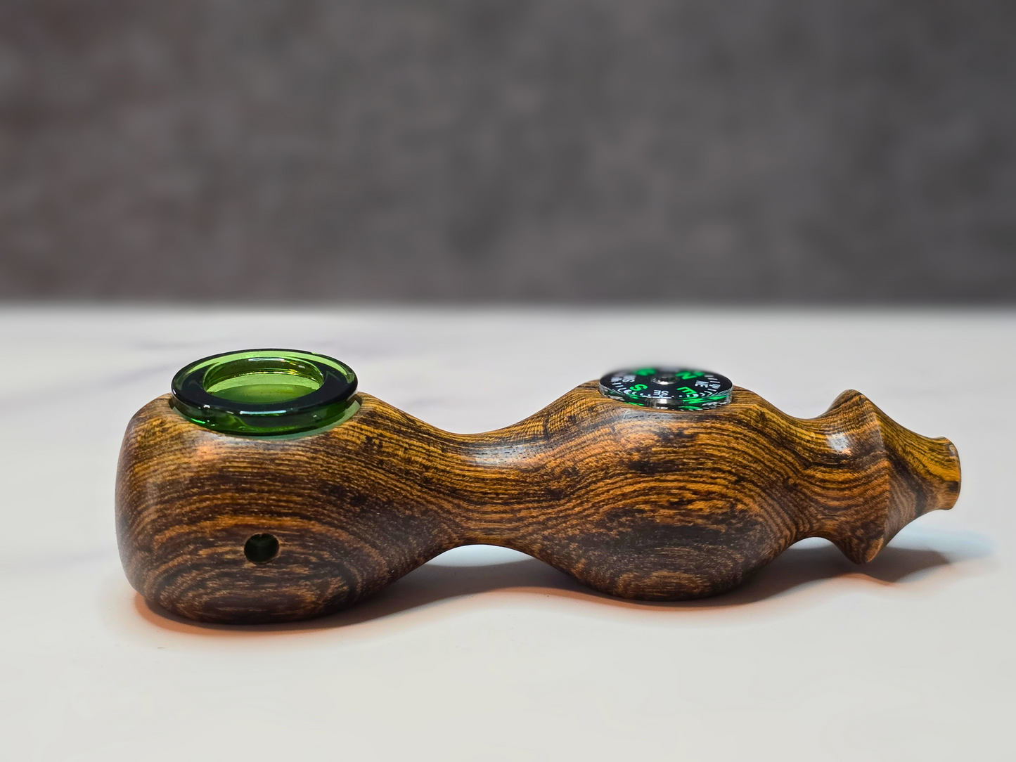 Brazilian Bocote Wooden Compass Pipe