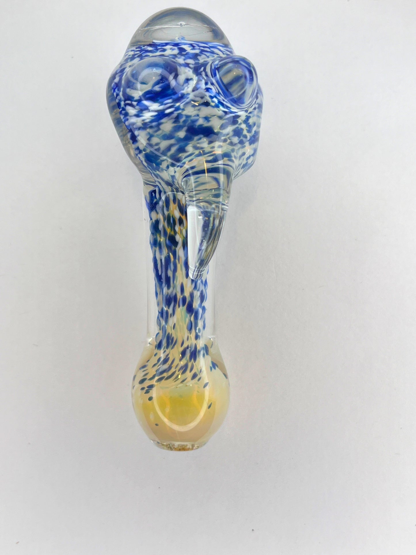 4.25" Custom Artist-Blown Glass Spoon w Horn