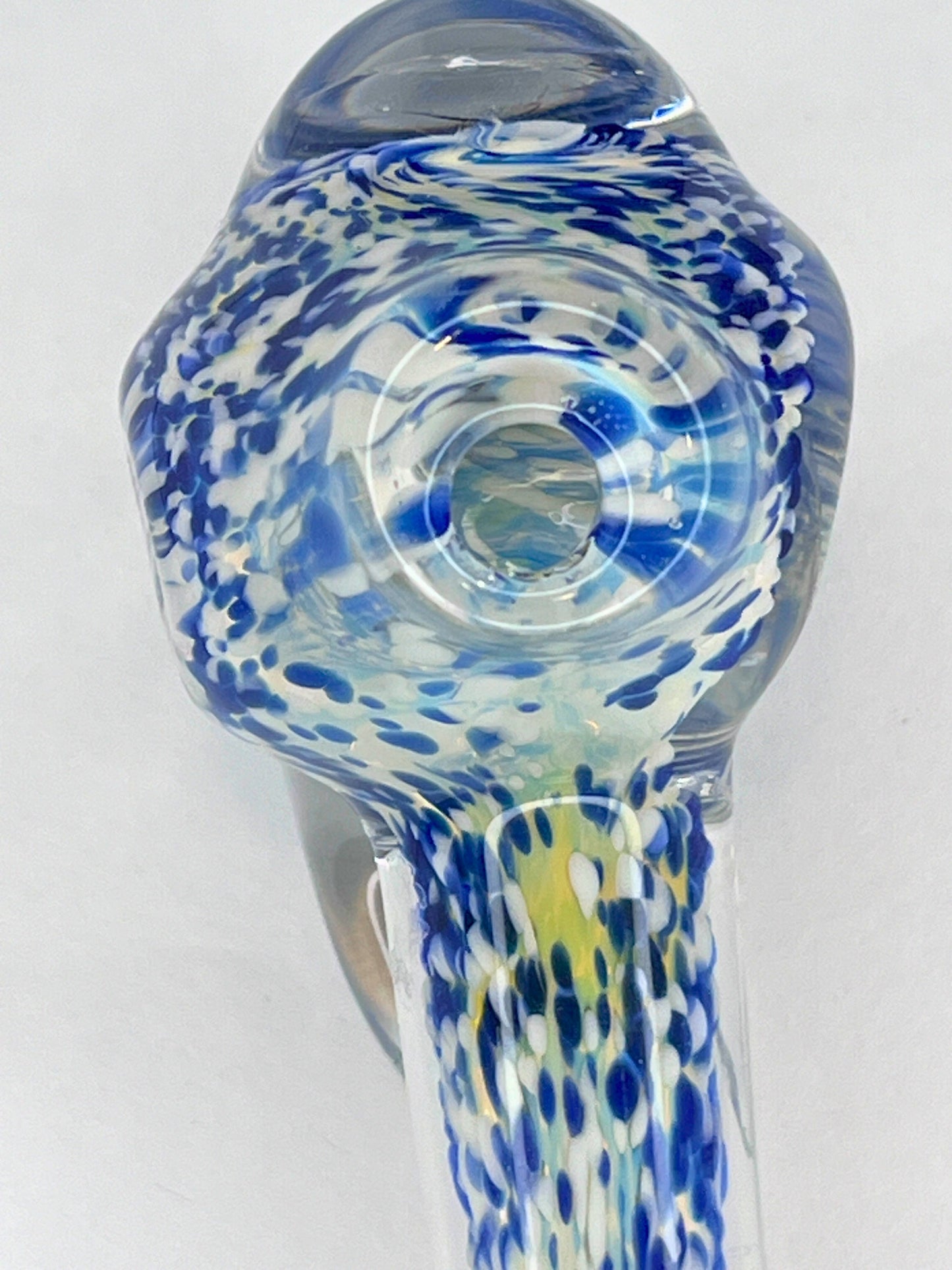 4.25" Custom Artist-Blown Glass Spoon w Horn