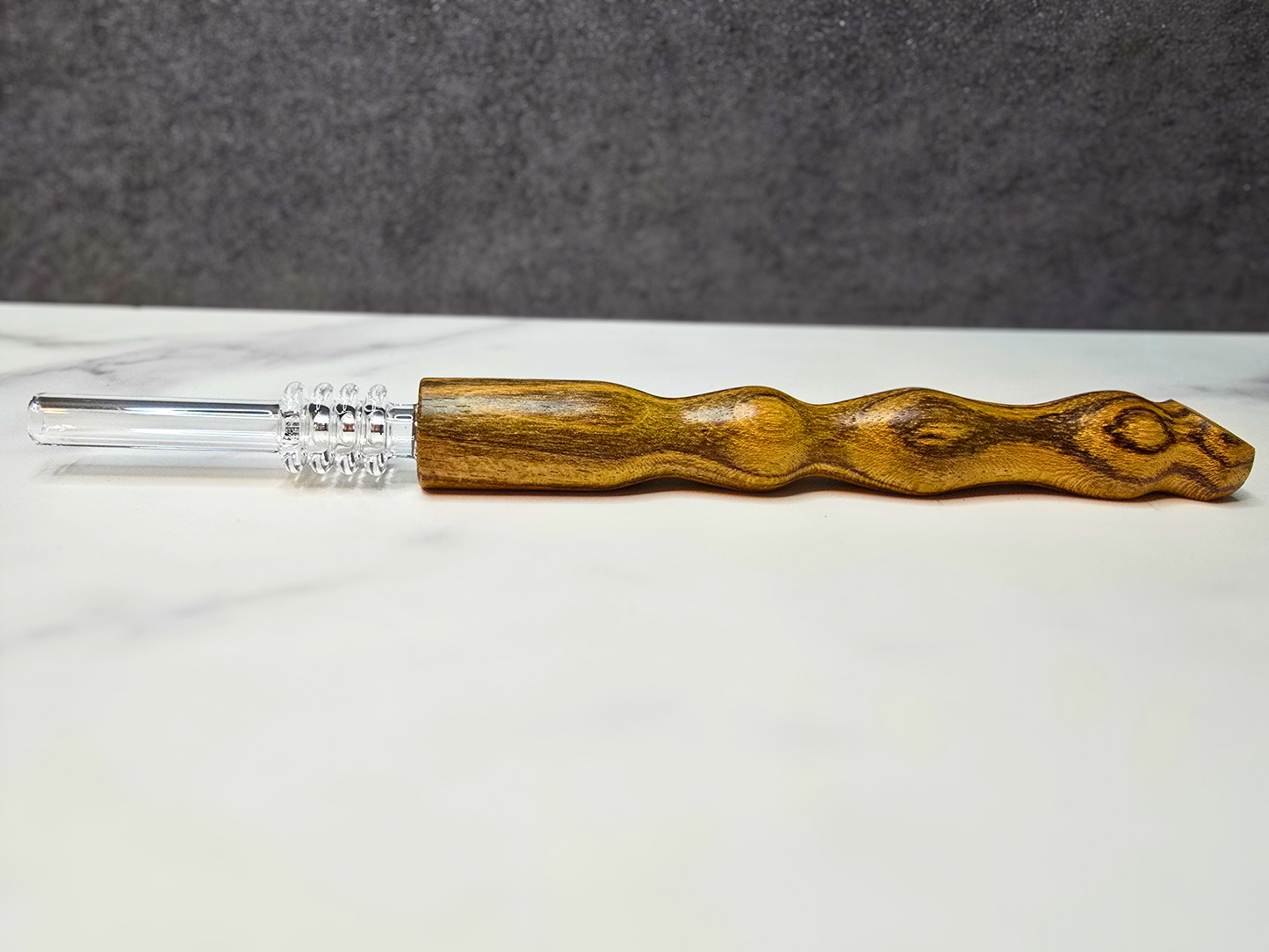 Handcrafted Brazilian Bocote Wood Nectar Collector Straw