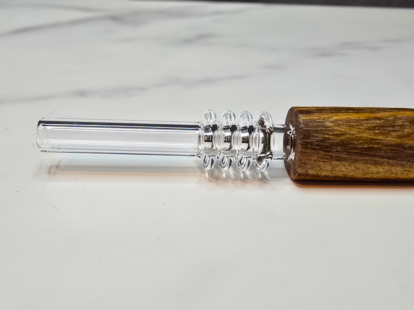 Handcrafted Brazilian Bocote Wood Nectar Collector Straw